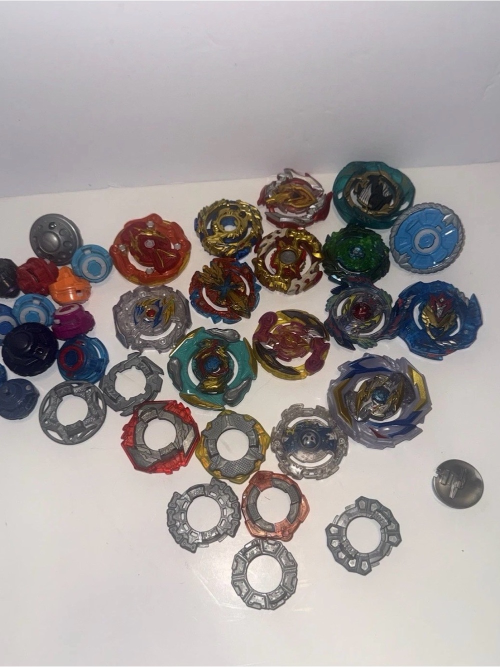Beyblade Burst Parts Lot - Multicolor Plastic Spinning Top Parts